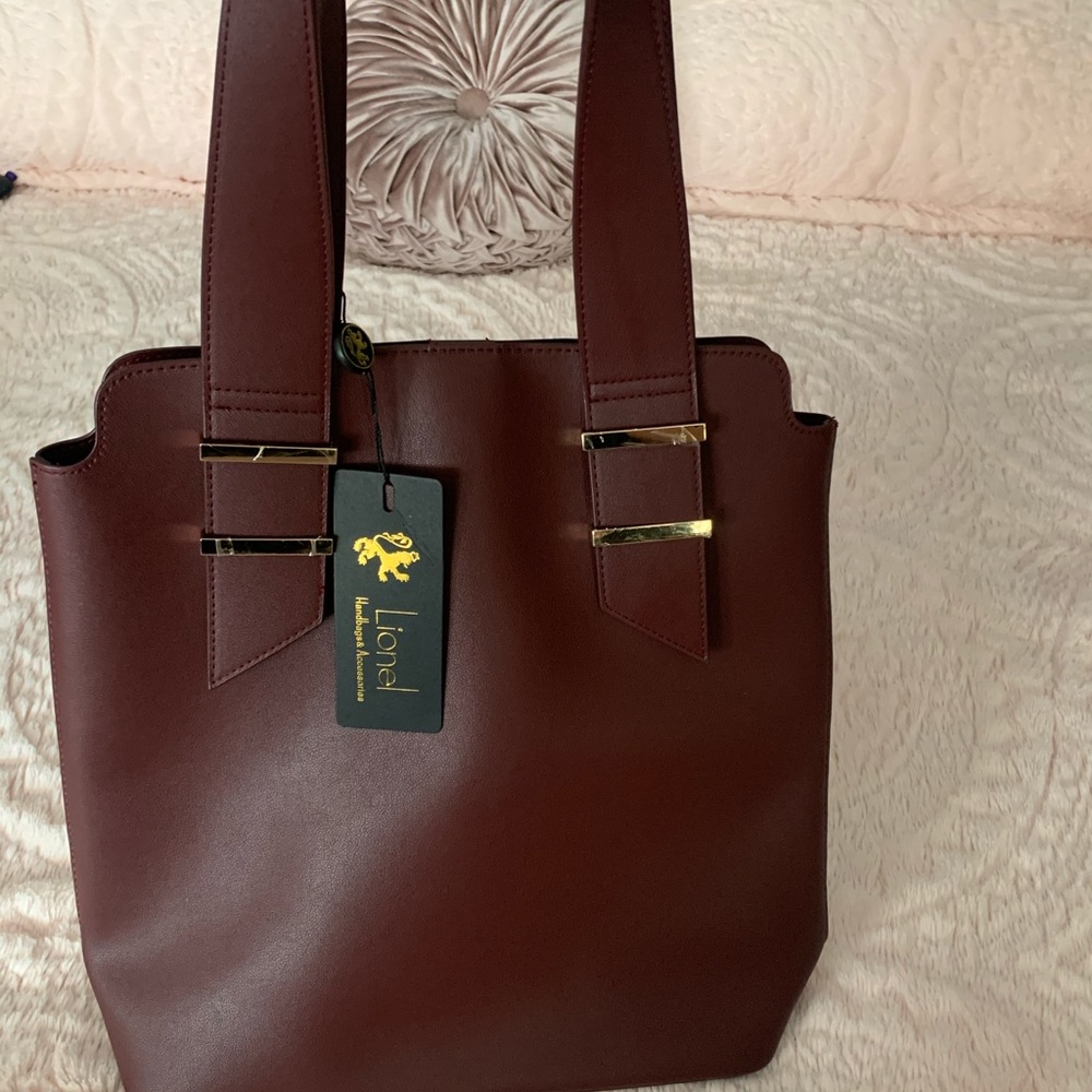 Burgundy Lionel Vegan handbag